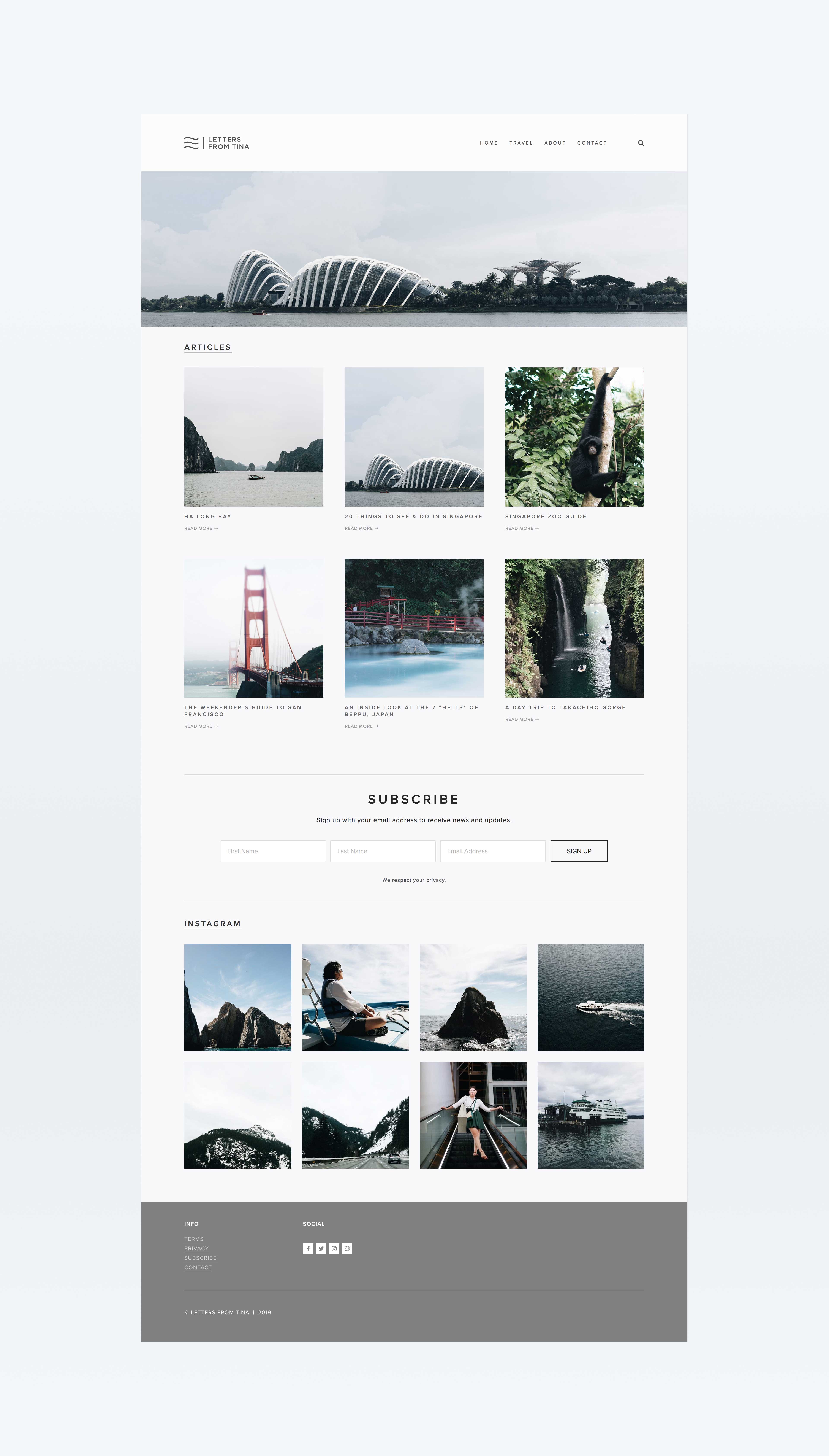 Letters From Tina Blog Homepage