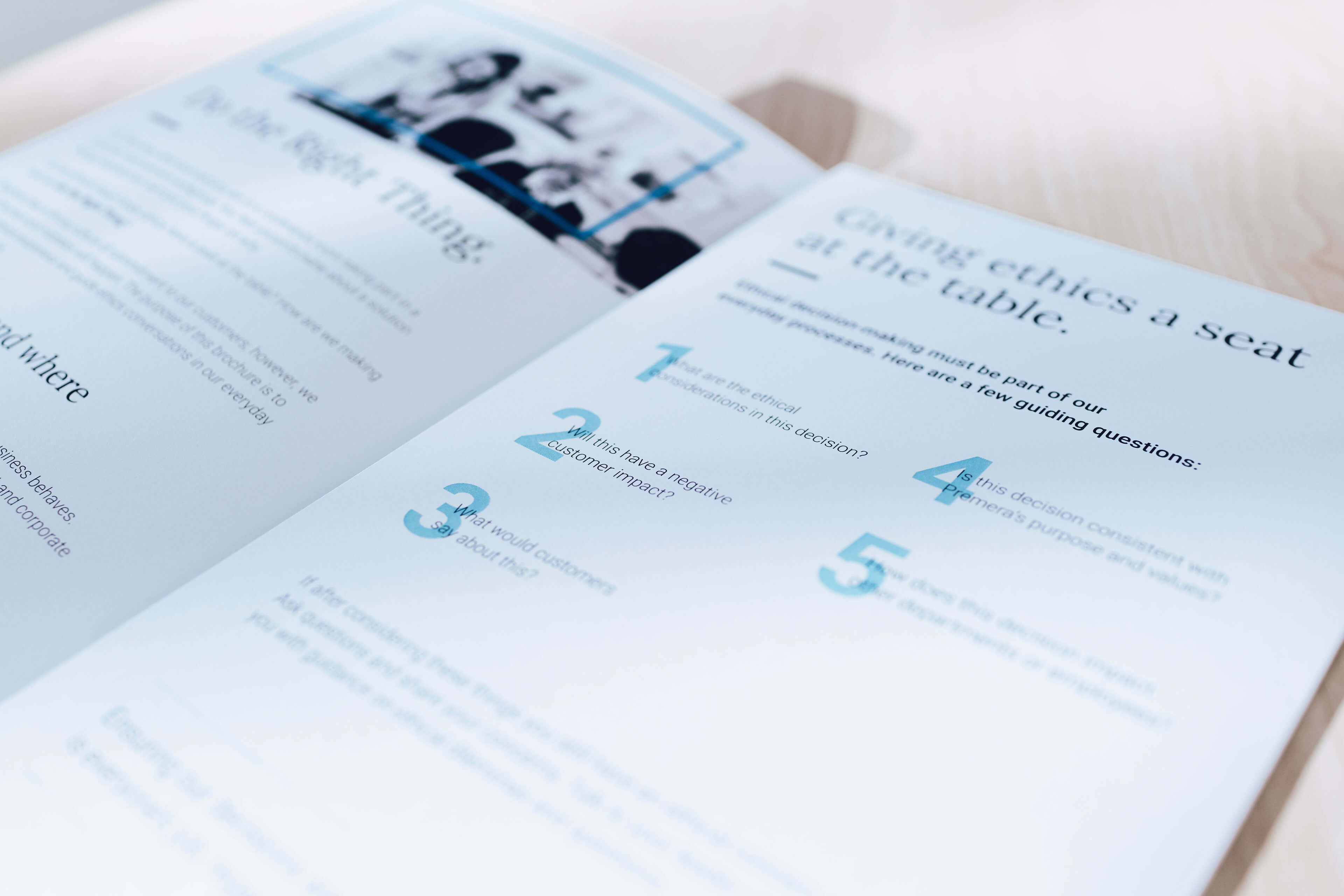 Premera Print Ethics Guide Interior Detail